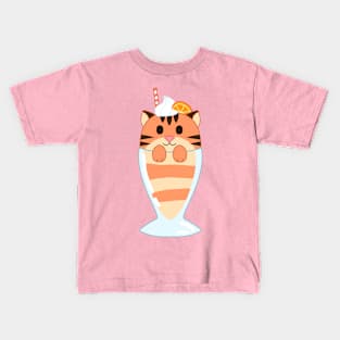 orange tiger shake Kids T-Shirt